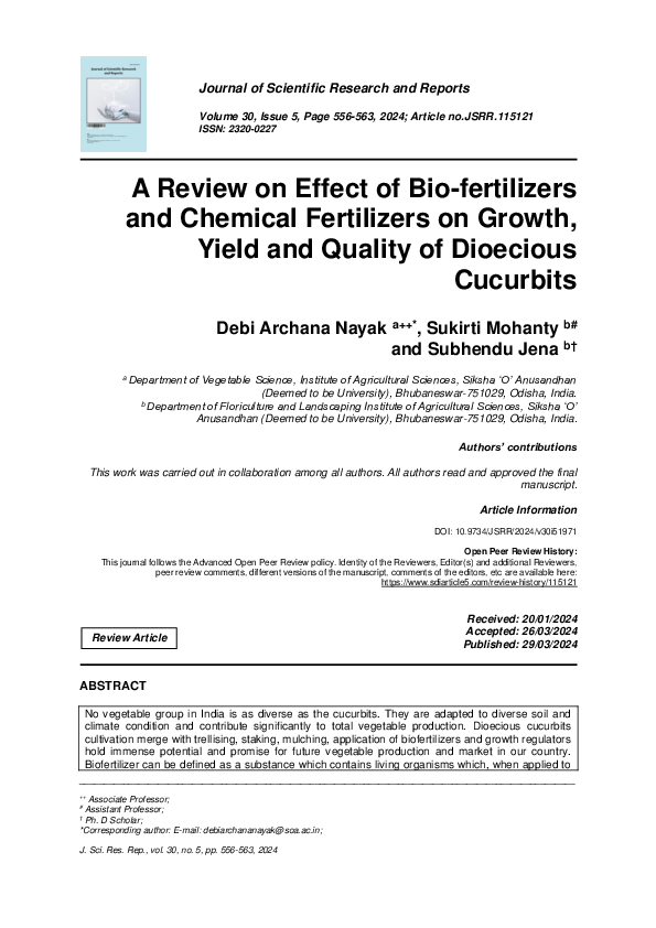 (PDF) A Review on Effect of Bio-fertilizers and Chemical Fertilizers on ...