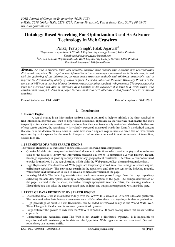 (PDF) Ontology Based Searching For Optimization Used As Advance ...
