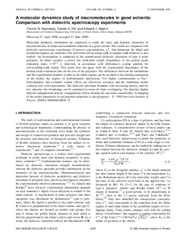 (PDF) A molecular dynamics study of macromolecules in good solvents ...