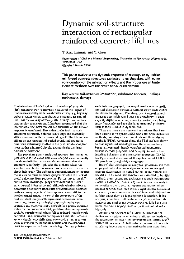 (PDF) Dynamic soil-structure interaction of rectangular reinforced ...
