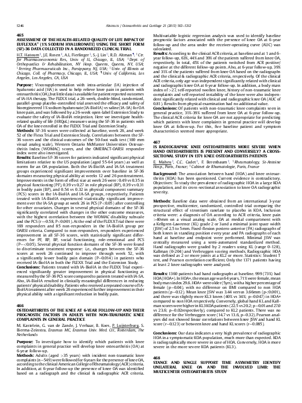 (PDF) Stance and single support time asymmetry identify unilateral knee ...