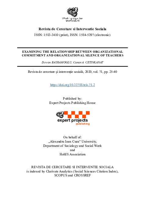 (PDF) Examining the Relationship between Organizational Commitment and ...