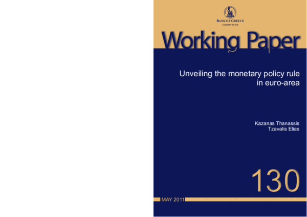 (PDF) Unveiling the monetary policy rule in the Euro-area