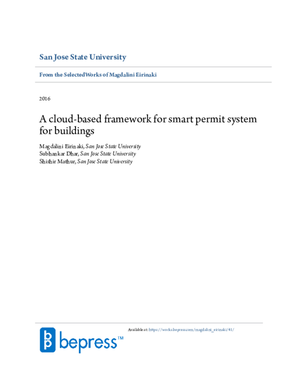 (PDF) A cloud-based framework for smart permit system for buildings
