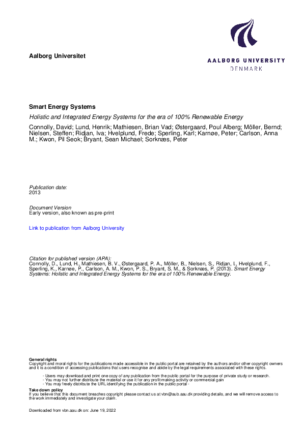 (PDF) Smart Energy Systems: Holistic and Integrated Energy Systems for ...