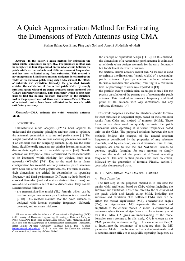 (PDF) A Quick Approximation Method for Estimating the Dimensions of ...
