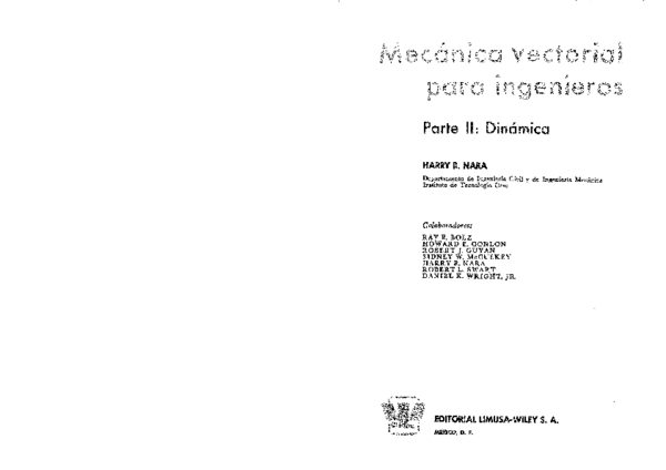 (PDF) Mecanica Vectorial Para Ingenieros Parte II Dinamica Harry R Nara