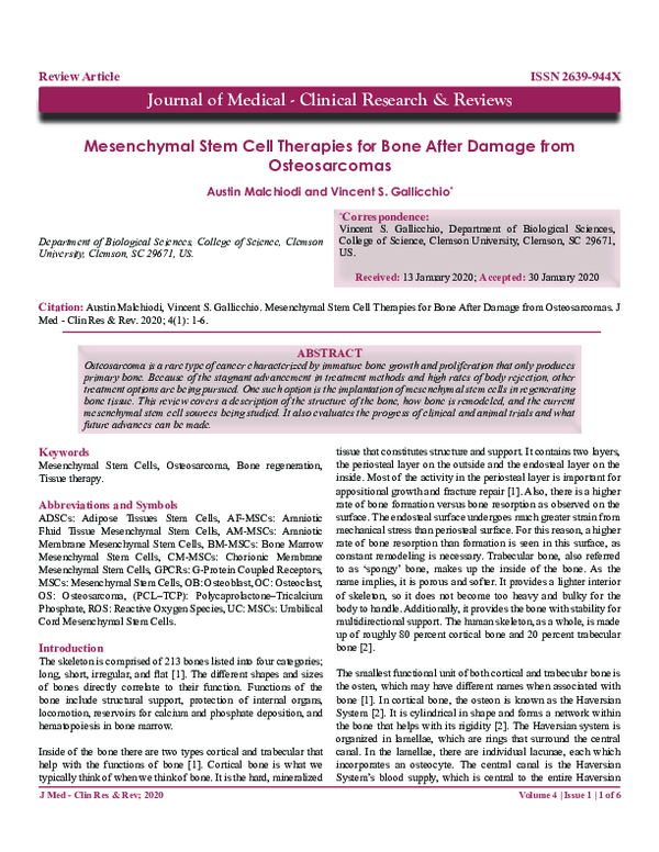 (PDF) Mesenchymal Stem Cell Therapies for Bone After Damage from ...