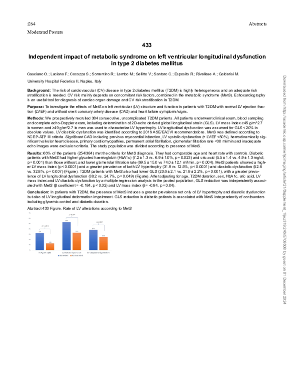 (PDF) 433 Independent impact of metabolic syndrome on left ventricular ...