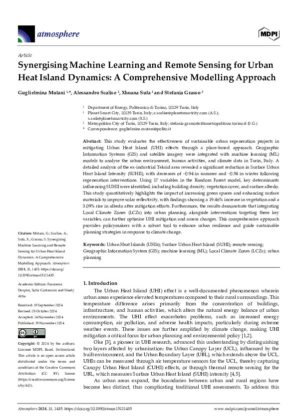 (PDF) Synergising Machine Learning and Remote Sensing for Urban Heat ...