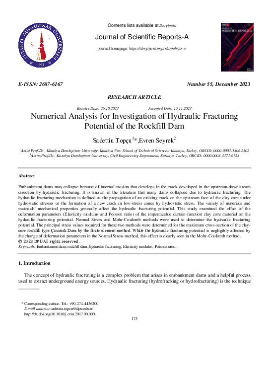 (PDF) Numerical Analysis for Investigation of Hydraulic Fracturing ...