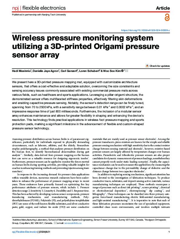 (PDF) Wireless pressure monitoring system utilizing a 3D-printed ...