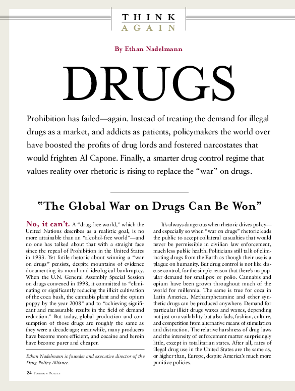 (PDF) Think Again: Drugs