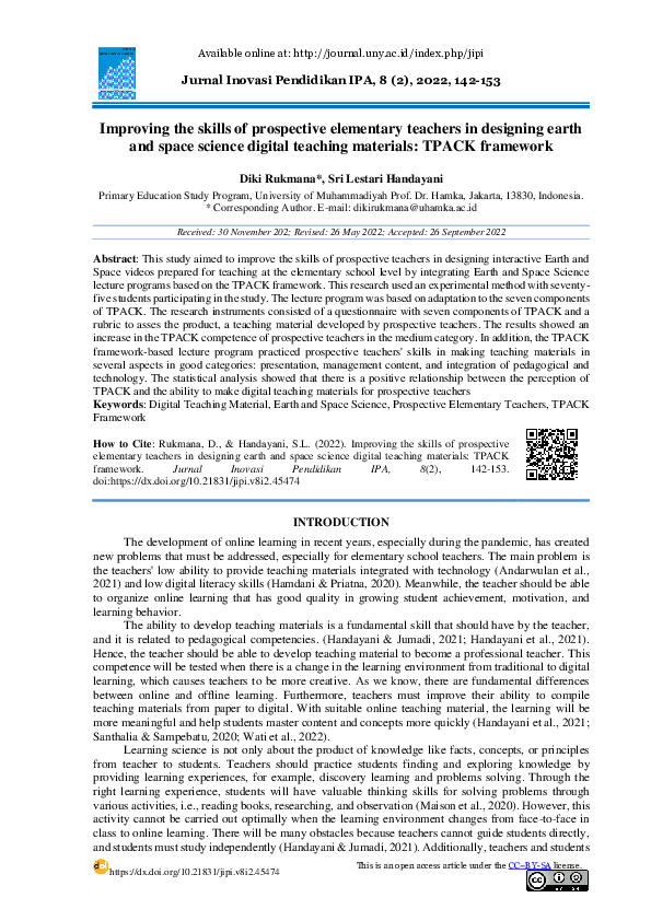 (PDF) Improving the skills of prospective elementary teachers in ...