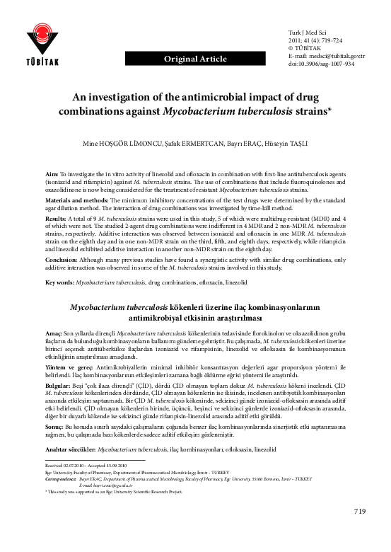 (PDF) An investigation of the antimicrobial impact of drug combinations ...