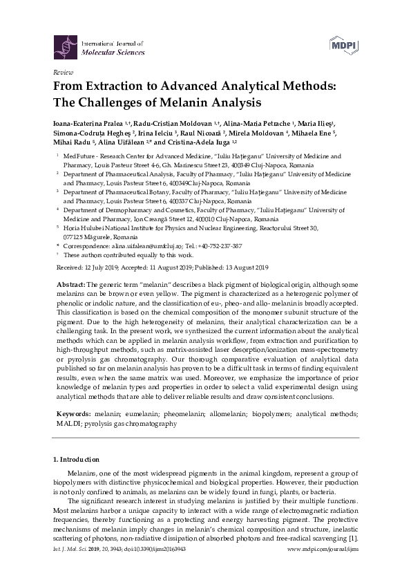 (PDF) From Extraction to Advanced Analytical Methods: The Challenges of ...