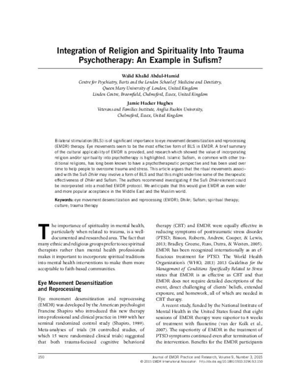 (PDF) Integration of Religion and Spirituality Into Trauma ...