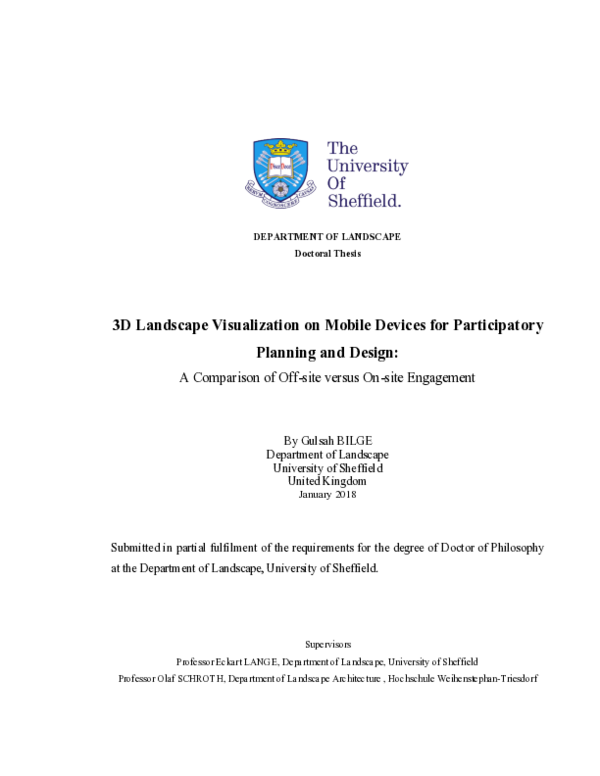 (PDF) 3D Landscape Visualization on Mobile Devices for Participatory ...