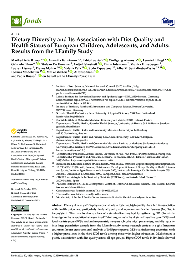 (PDF) Dietary Diversity and Its Association with Diet Quality and ...