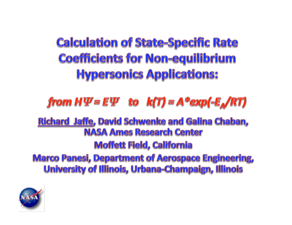(PDF) Calculation of State Specific Rate Coefficients for Non ...