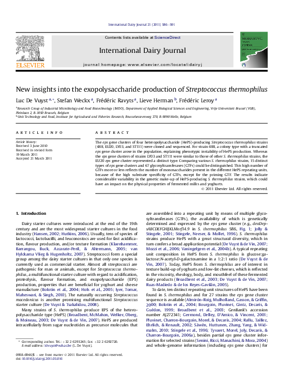 (PDF) New insights into the exopolysaccharide production of ...
