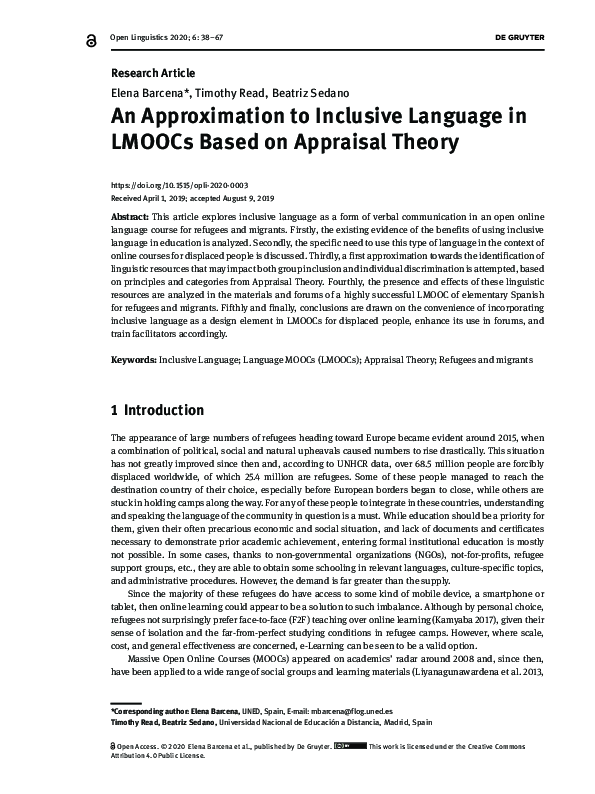 (PDF) An Approximation to Inclusive Language in LMOOCs Based on ...