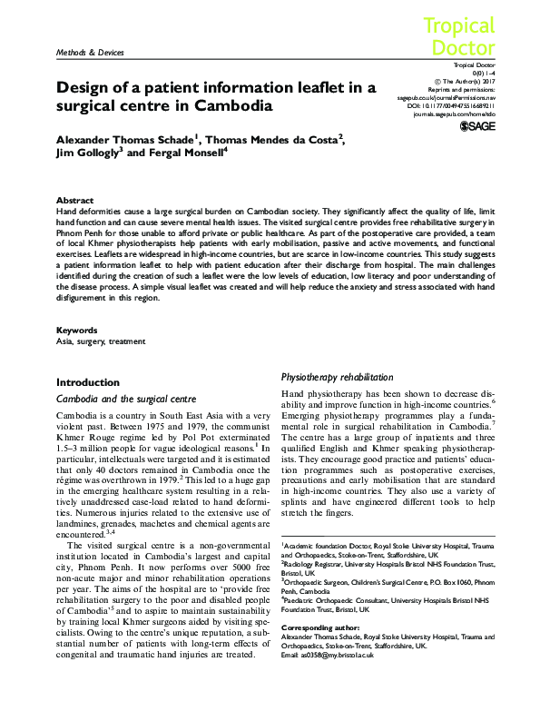 (PDF) Design of a patient information leaflet in a surgical centre in ...