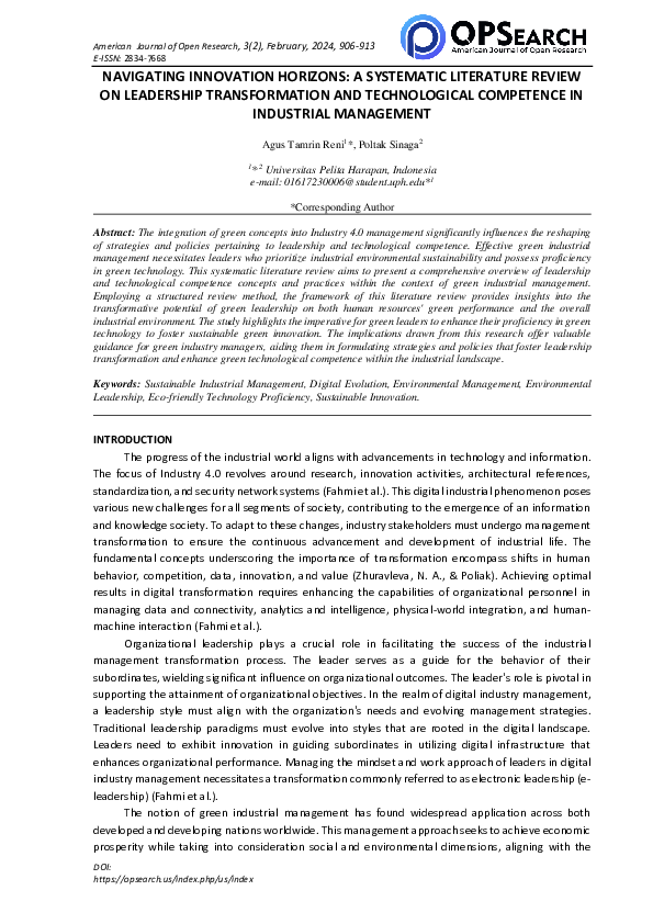 (PDF) Navigating Innovation Horizons: A Systematic Literature Review on ...