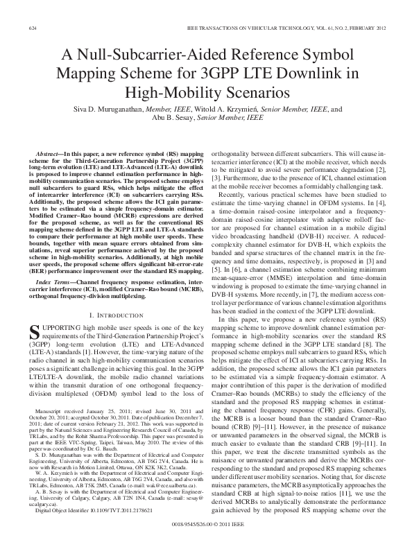 (PDF) A Null-Subcarrier-Aided Reference Symbol Mapping Scheme for 3GPP ...
