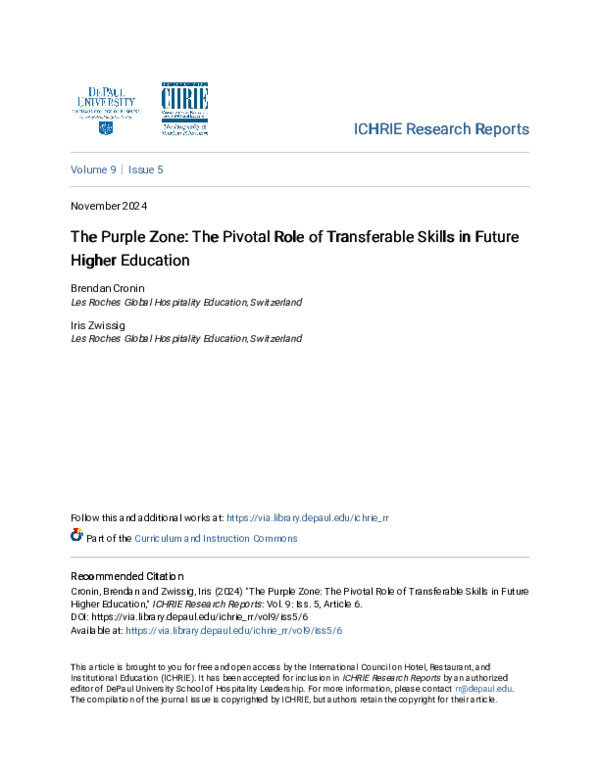 (PDF) The Purple Zone: The Pivotal Role of Transferable Skills in ...