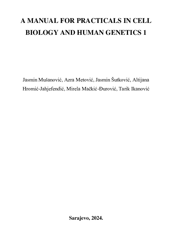 (PDF) A MANUAL FOR PRACTICALS IN CELL BIOLOGY AND HUMAN GENETICS 1