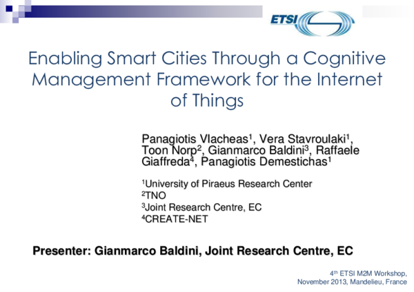 (PDF) Enabling smart cities through a cognitive management framework ...