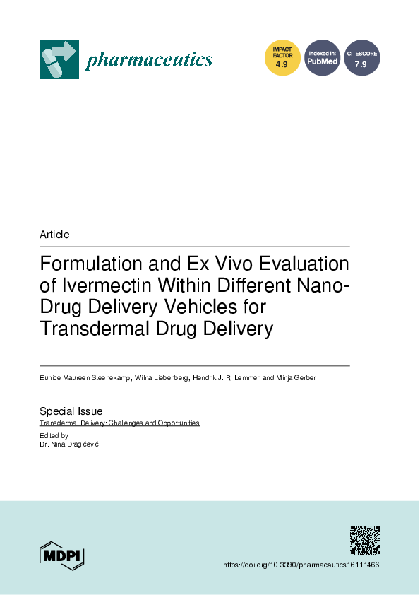 (PDF) Formulation and ex vivo evaluation of ivermectin within different ...