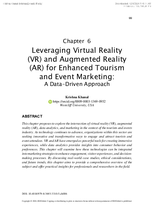 (PDF) Leveraging Virtual Reality (VR) and Augmented Reality (AR) for ...