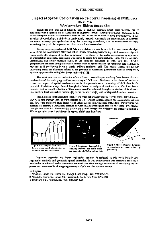 (PDF) Impact of Spatial Combination on Temporal Processing of fMRI data