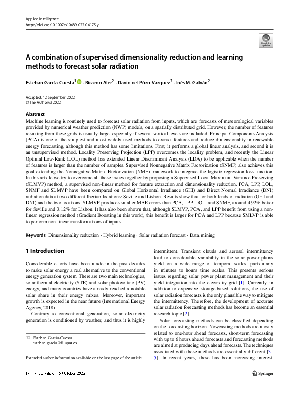 (PDF) A combination of supervised dimensionality reduction and learning ...
