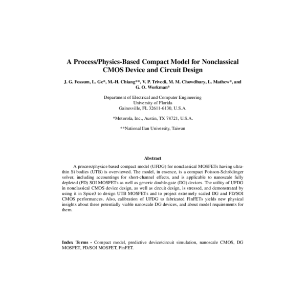 (PDF) A process/physics-based compact model for nonclassical CMOS ...