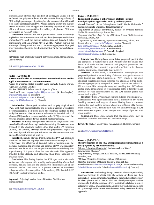 (PDF) Surface modification of screen-printed electrode with PVA and its ...