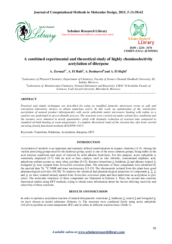 (PDF) A combined experimental and theoretical study of highly ...