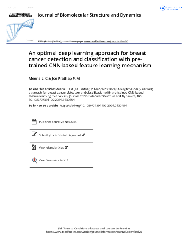 (PDF) An optimal deep learning approach for breast cancer detection and ...