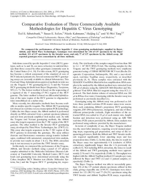 (PDF) Comparative Evaluation of Three Commercially Available ...