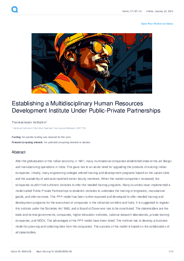 (PDF) Establishing a Multidisciplinary Human Resources Development ...