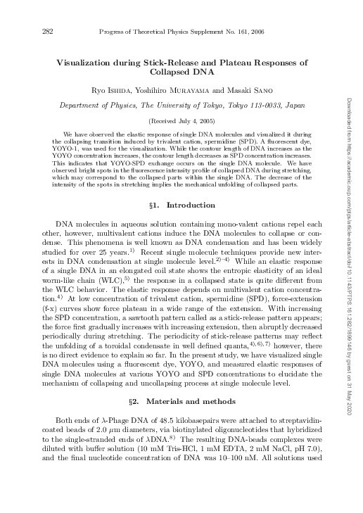 (PDF) Visualization during Stick-Release and Plateau Responses of ...