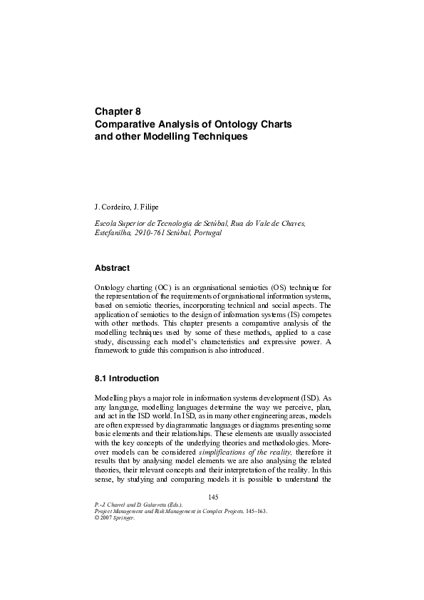 (PDF) Comparative Analysis of Ontology Charts and other Modelling ...