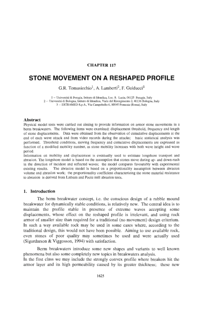 (PDF) Stone Movement on a Reshaped Profile