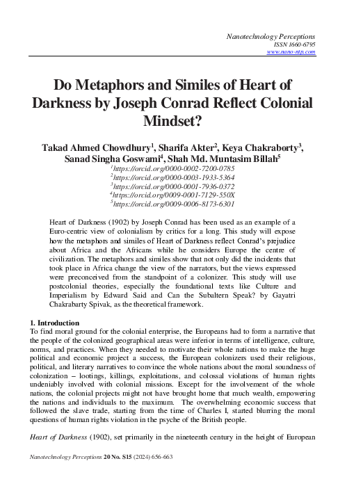 (PDF) Do Metaphors and Similes of Heart of Darkness by Joseph Conrad ...