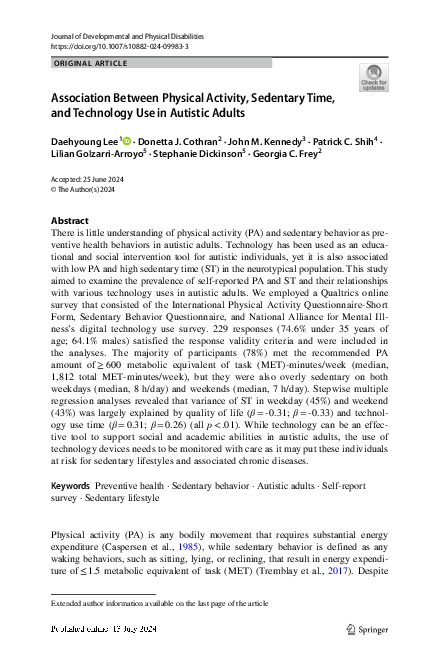 (PDF) Association between physical activity, sedentary time, and ...