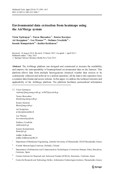 (PDF) Environmental data extraction from heatmaps using the AirMerge system