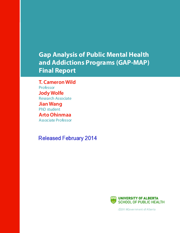 (PDF) Gap Analysis of Public Mental Health and Addictions Programs (GAP ...