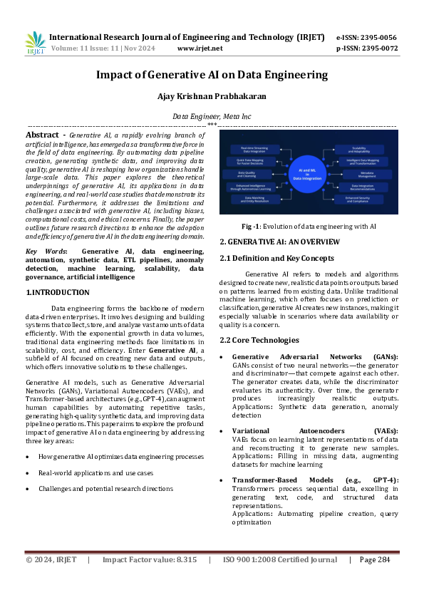 (PDF) Impact of Generative AI on Data Engineering